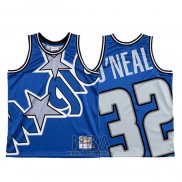 Camiseta Orlando Magic Shaquille O'neal NO 32 Mitchell & Ness Big Face Azul