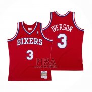 Camiseta Philadelphia 76ers Allen Iverson NO 3 Mitchell & Ness 2002-03 Rojo