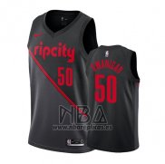 Camiseta Portland Trail Blazers Caleb Swanigan NO 50 Ciudad 2019 Negro