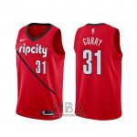 Camiseta Portland Trail Blazers Seth Curry NO 31 Earned Rojo