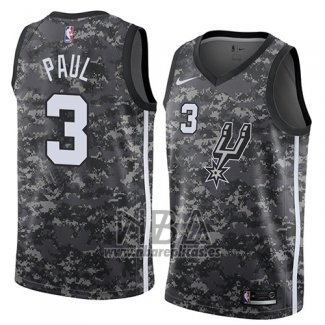 Camiseta San Antonio Spurs Brandon Paul NO 3 Ciudad 2018 Gris