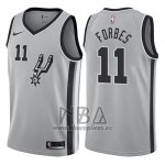 Camiseta San Antonio Spurs Bryn Forbes NO 11 Statement 2017-18 Gris
