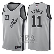 Camiseta San Antonio Spurs Bryn Forbes NO 11 Statement 2017-18 Gris
