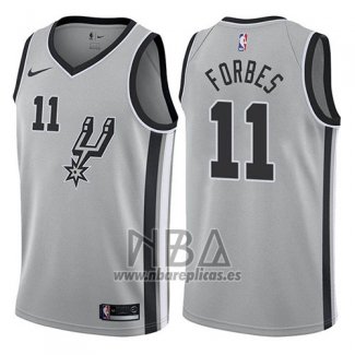 Camiseta San Antonio Spurs Bryn Forbes NO 11 Statement 2017-18 Gris