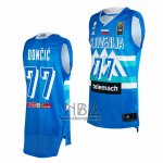 Camiseta Slovenia Luka Doncic NO 77 Tokyo 2021 Azul