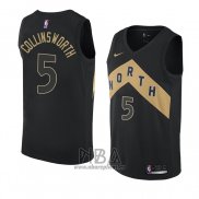 Camiseta Toronto Raptors Kyle Collinsworth NO 5 Ciudad 2018 Negro