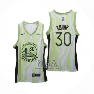 Camiseta Golden State Warriors Stephen Curry NO 30 Fashion Royalty Verde