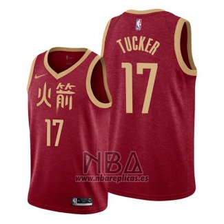 Camiseta Houston Rockets P.j. Tucker NO 17 Association Blanco