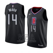 Camiseta Los Angeles Clippers Terance Mann NO 14 2019 20 Statement 2019 Negro
