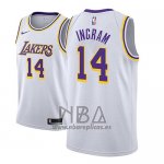 Camiseta Los Angeles Lakers Brandon Ingram NO 14 Association 2018 Blanco