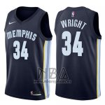 Camiseta Memphis Grizzlies Brandan Wright NO 34 Icon 2017-18 Azul