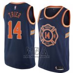 Camiseta New York Knicks Allonzo Trier NO 14 Ciudad 2018 Azul