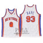 Camiseta New York Knicks Bape NO 93 Mitchell & Ness Blanco