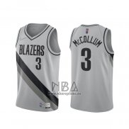 Camiseta Portland Trail Blazers CJ McCollum NO 3 Earned 2020-21 Gris