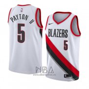 Camiseta Portland Trail Blazers Gary Payton NO 5 Association 2018 Blanco