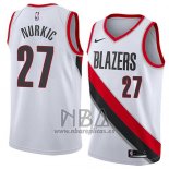Camiseta Portland Trail Blazers Jusuf Nurkic NO 27 Association 2018 Blanco