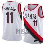 Camiseta Portland Trail Blazers Meyers Leonard NO 11 Association 2018 Blanco