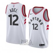 Camiseta Toronto Raptors Deng Adel NO 12 Association 2018 Blanco