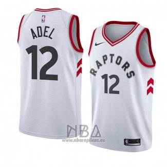 Camiseta Toronto Raptors Deng Adel NO 12 Association 2018 Blanco