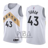 Camiseta Toronto Raptors Pascal Siakam NO 43 Ciudad 2018 Blanco