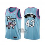 Camiseta Toronto Raptors Pascal Siakam NO 43 Ciudad 2020-21 Rosa Azul