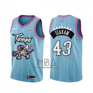 Camiseta Toronto Raptors Pascal Siakam NO 43 Ciudad 2020-21 Rosa Azul