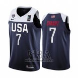 Camiseta USA Marcus Smart NO 7 2019 FIBA Basketball World Cup Azul